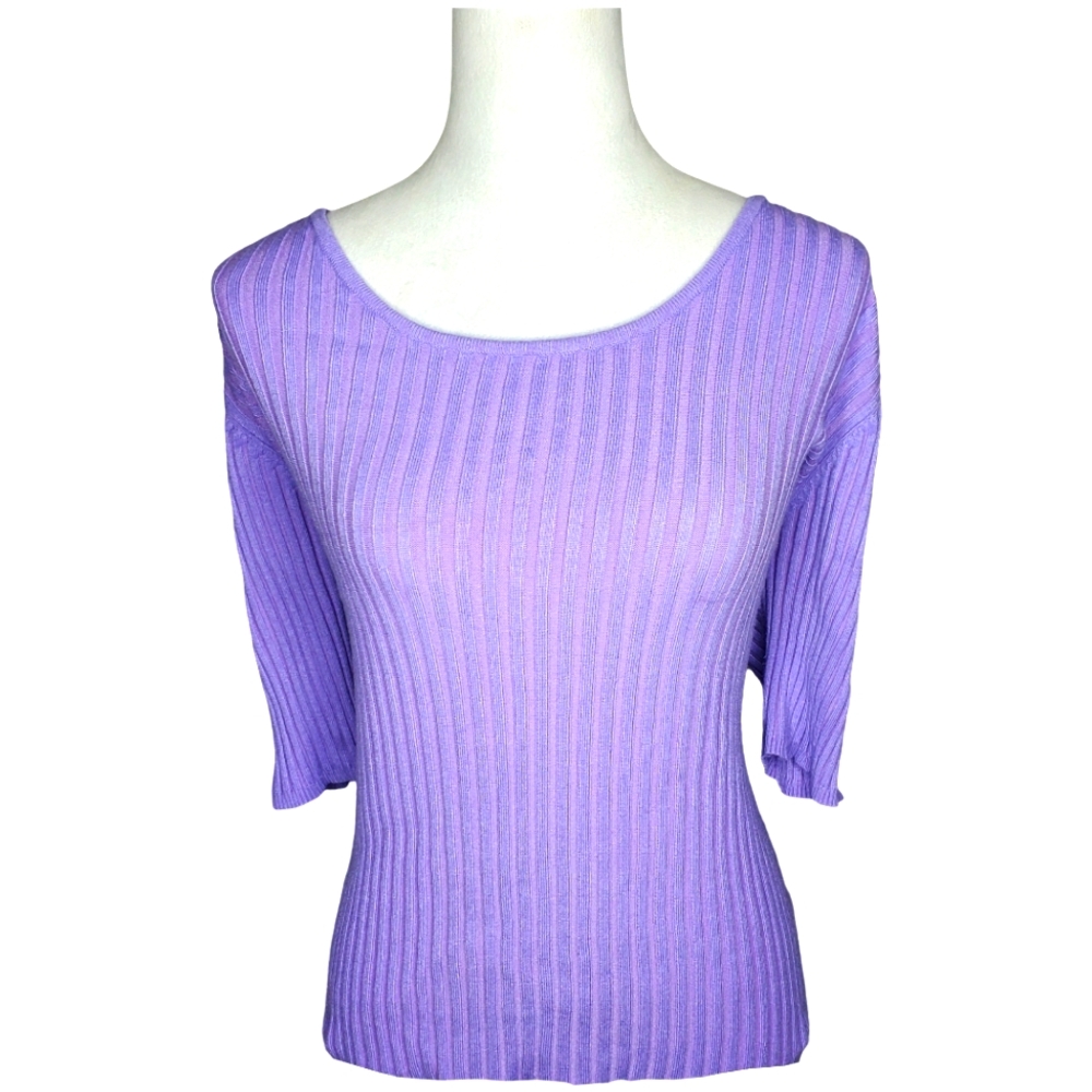 George Lilac Rib Knit Top - Picture 2 of 6